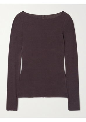 SKIMS - Long Sleeve Boatneck Top - Phoenix - Burgundy - XXS,XS,S,M,L,XL,2XL,3XL