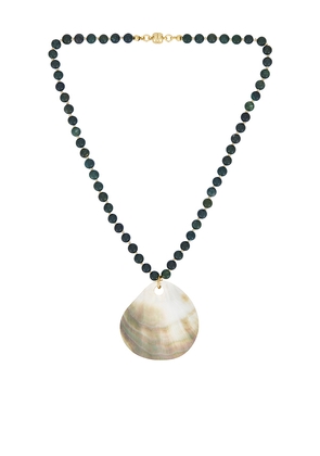 Luv AJ The Mallorca Shell Pendant Necklace in Metallic Gold.