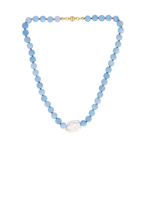 Luv AJ The San Sebastian Pearl Necklace in Baby Blue.