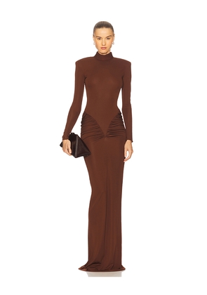The New Arrivals by Ilkyaz Ozel Darja Dress in Brown. Size 34/2. Also in 36/4.