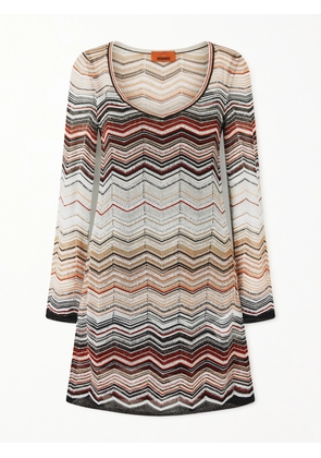 Missoni - Mare Sequin-embellished Striped Metallic Crochet-knit Mini Dress - IT36,IT38,IT40,IT42,IT44,IT46,IT48