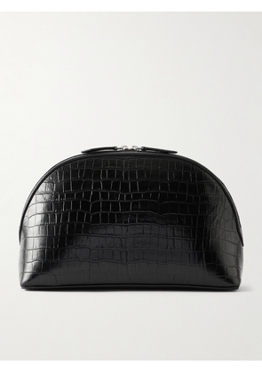 A Emery - Halloran Croc-effect Leather Clutch - Black - One size