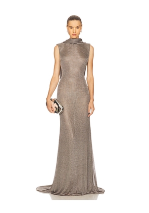 The New Arrivals by Ilkyaz Ozel Jeanne Dress in Metallic Silver. Size 36/4. Also in 38/6.