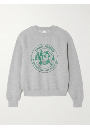 RE/DONE - Printed Cotton-jersey Sweatshirt - Gray - x small,small,medium,large