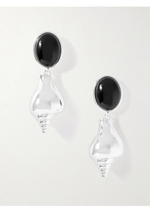Julietta - Ponza Silver-plated Onyx Earrings - Black - One size