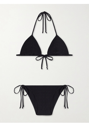 Lisa Marie Fernandez - Seerscuker Triangle Bikini - Black - 1,2,3,4