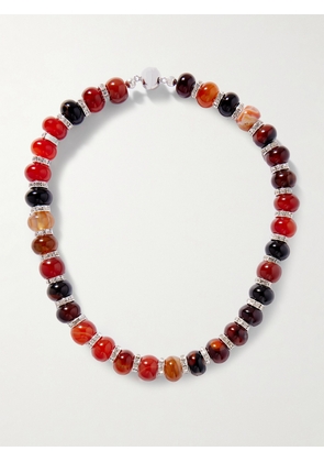 Julietta - Thea Rhodium-plated Agate Necklace - Multi - One size