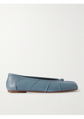 Maison Margiela - Tabi Split-toe Textured Leather Ballet Flats - Blue - IT35,IT35.5,IT36,IT36.5,IT37,IT37.5,IT38,IT38.5,IT39,IT39.5,IT40,IT40.5,IT41