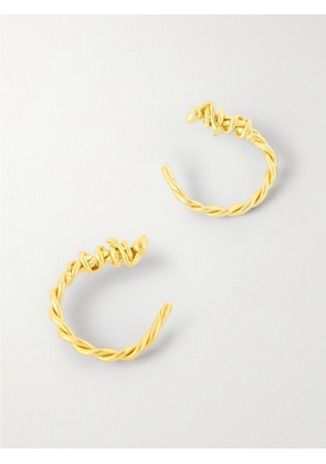 YSSO - Snake Gold-plated Hoop Earrings - One size