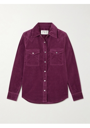 TWP - Paneled Cotton-blend Corduroy Shirt - Purple - xx small,x small,small,medium,large,x large