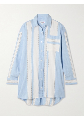 lemlem - Mariam Striped Cotton-blend Shirt - Blue - x small,small,medium,large
