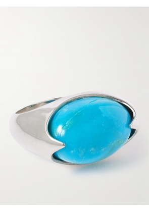 Loren Stewart - Orb Sterling Silver And Turquoise Ring - Blue - 4,4 1/2,5,5 1/2,6,6 1/2,7,8