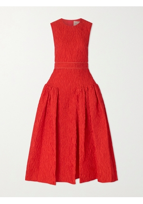 Roksanda - Aya Cloqué Midi Dress - Red - UK 4,UK 6,UK 8,UK 10,UK 12,UK 14