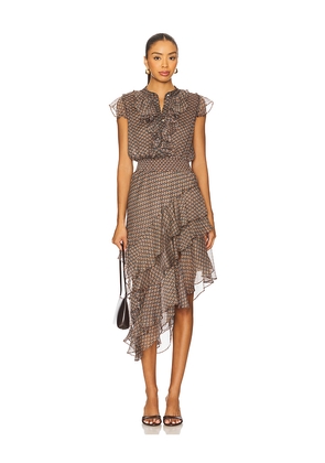 MISA Los Angeles Ilysa Dress in Chocolate. Size L. Also in XS, XL.