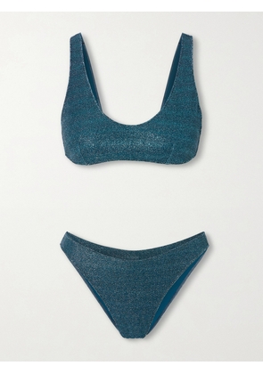 Oséree - Lumière Sporty Metallic Bikini - Blue - small,medium,large,x large