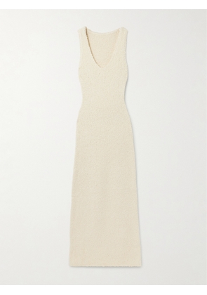 SIR. - Tropicana Cotton-blend Bouclé Maxi Dress - Ecru - 01,2,3,4
