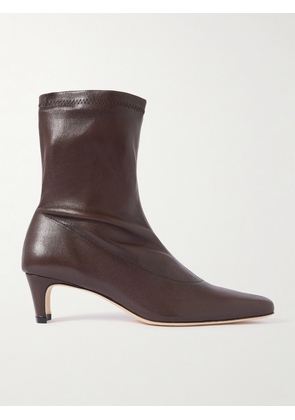 STAUD - Wally Sock Leather Ankle Boots - Brown - IT35,IT36,IT36.5,IT37,IT37.5,IT38,IT38.5,IT39,IT39.5,IT40,IT40.5,IT41,IT42