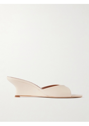 STAUD - Brigitte Leather Wedge Mules - Cream - IT35,IT35.5,IT36,IT36.5,IT37,IT37.5,IT38,IT38.5,IT39,IT39.5,IT40,IT40.5,IT41,IT41.5,IT42