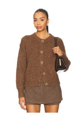 Line & Dot Morgan Cardigan in Brown. Size L. Also in S, XS, M, XL.
