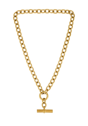 Natalie B Jewelry Fina Fob Necklace in Metallic Gold.