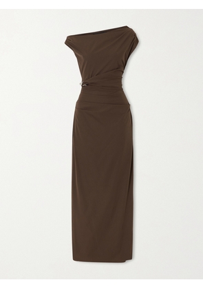 SIR. - Sol Gathered Embellished Shell Midi Dress - Brown - 01,2,3,4