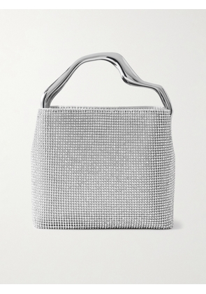 Cult Gaia - Solene Mini Crystal-embellished Metallic Leather Tote - Silver - One size