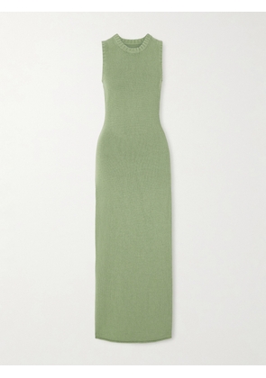 SIR. - Lula Open-back Knitted Maxi Dress - Green - 01,2,3,4