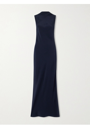 SIR. - Isla Open-back Silk Crepe De Chine Maxi Dress - Blue - 01,2,3,4