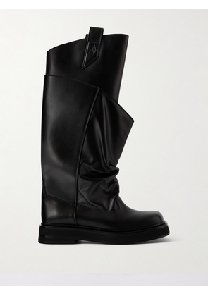 The Attico - Passeggiata Layered Leather Knee Boots - Black - IT37,IT38,IT38.5,IT39,IT40,IT41