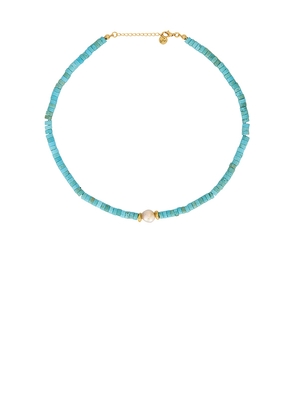 Maison Irem Bouga Necklace in Teal.