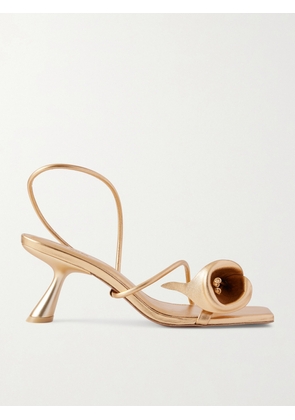 Cult Gaia - Ria Embellished Metallic Leather Slingback Sandals - Gold - IT35,IT36,IT36.5,IT37,IT37.5,IT38,IT38.5,IT39,IT39.5,IT40,IT40.5,IT41,IT42