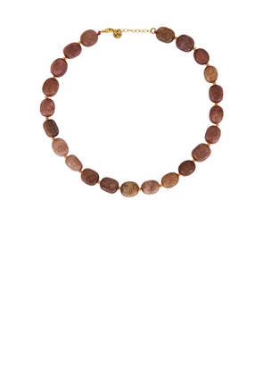 Maison Irem Cherry Quartz Necklace in Brown.