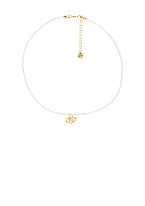 Maison Irem Papala Necklace in Baby Blue.