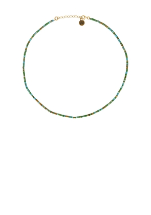 Maison Irem Toby Necklace in Green.