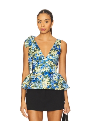 KIKA VARGAS Ilhan Top in Blue. Size 0. Also in 2, 4, 6, 8, 10.