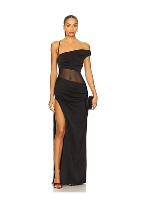 NBD The Arushi Gown in Black. Size L. Also in XXS, XS, S, M, XL.