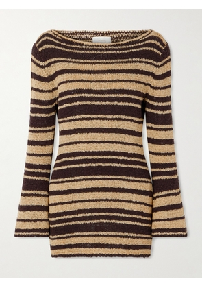 Faithfull - Mica Striped Cotton-blend Mini Dress - Yellow - x small,small,medium,large,x large,xx large