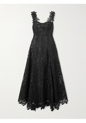 Oscar de la Renta - Corded Lace Gown - Black - US2,US4,US6,US8,US10