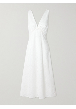 Faithfull - Maya Broderie Anglaise Midi Dress - White - x small,small,medium,large,x large,xx large