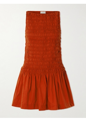 Faithfull - Maria Shirred Cotton Mini Dress - x small,small,medium,large,x large,xx large