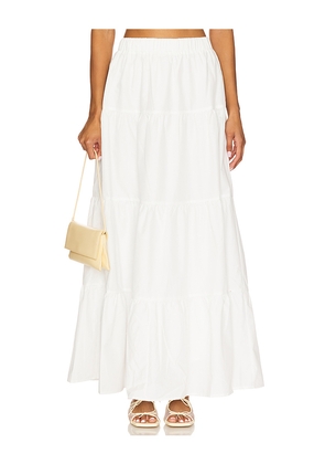 MORE TO COME Braline Maxi Skirt in White. Size L. Also in XXS, XS, S, M, XL.