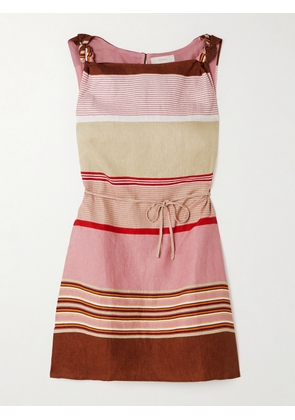 Faithfull - Flor Belted Striped Linen Mini Dress - Multi - x small,small,medium,large,x large,xx large