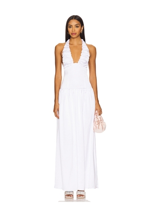 MORE TO COME x Yhasmina Ferrara Gracy Maxi Dress in White. Size L. Also in XXS, XS, S, M, XL.