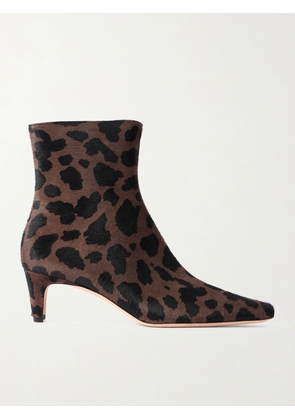 STAUD - Wally Leopard-print Calf Hair Ankle Boots - Animal print - IT35,IT36,IT37,IT37.5,IT38,IT38.5,IT39,IT39.5,IT40,IT40.5,IT41,IT42