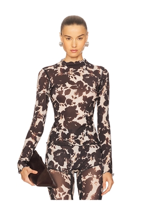 KNWLS Halcyon Top in Black,Cream. Size L. Also in S, M.