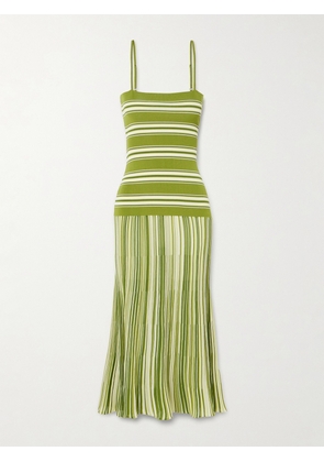 Faithfull - Esenia Striped Cotton-blend Maxi Dress - Green - x small,small,medium,large,x large