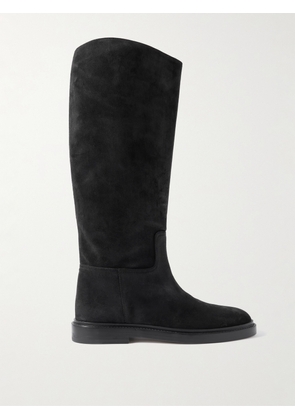 LEGRES - 80 Suede Knee Boots - Black - IT35,IT36,IT37,IT38,IT39,IT40,IT41,IT42
