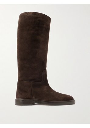 LEGRES - 80 Suede Knee Boots - Brown - IT35,IT36,IT37,IT38,IT39,IT40,IT41,IT42
