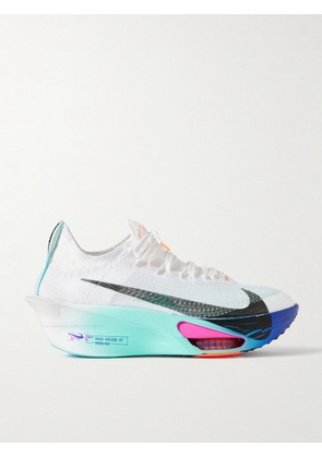 Nike - Air Zoom Alphafly 3 Flyknit Sneakers - White - US Women’s 5,US Women’s 5.5,US Women’s 6,US Women’s 6.5,US Women’s 7,US Women’s 7.5,US Women’s 8,US Women’s 8.5,US Women’s 9,US Women’s 9.5,US Women’s 10.5