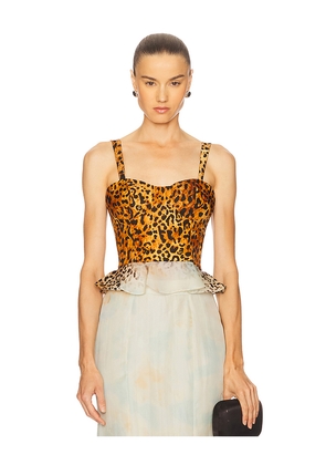 LA FUORI Audrey Periwinkle Embroided Bralette in Brown. Size L. Also in XS, S.